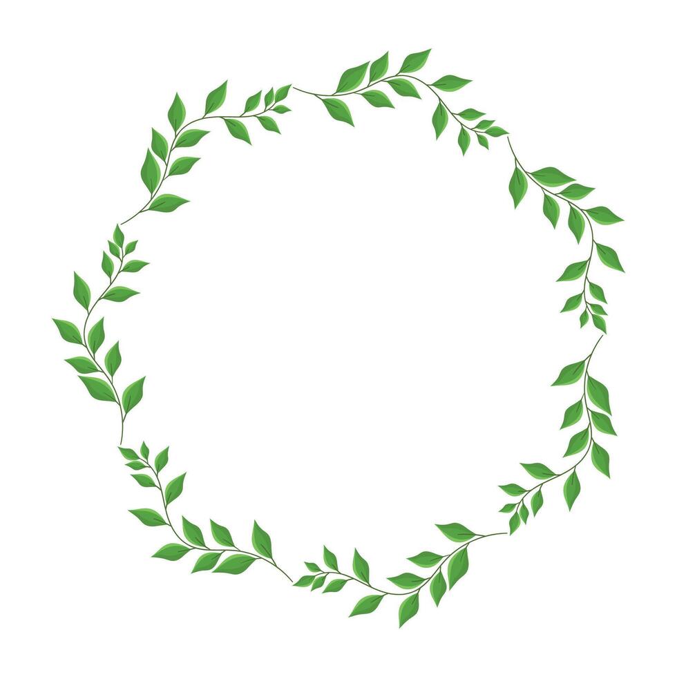 vector hand drawn floral wreath on white background