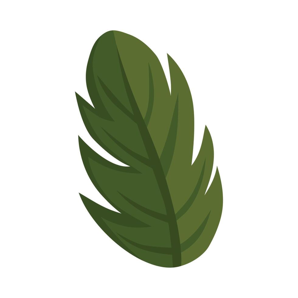 vector exotic leaf plant jungle isolated icon