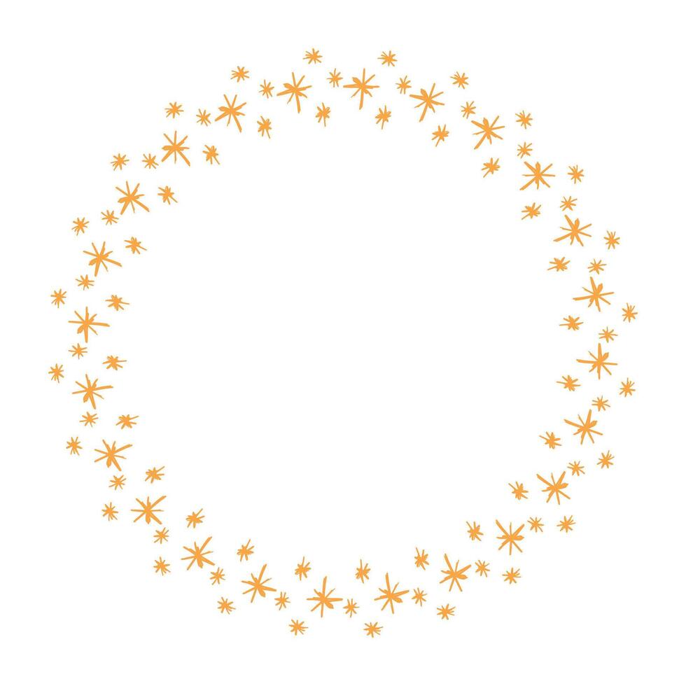 Vector stars frame. round border frames with star