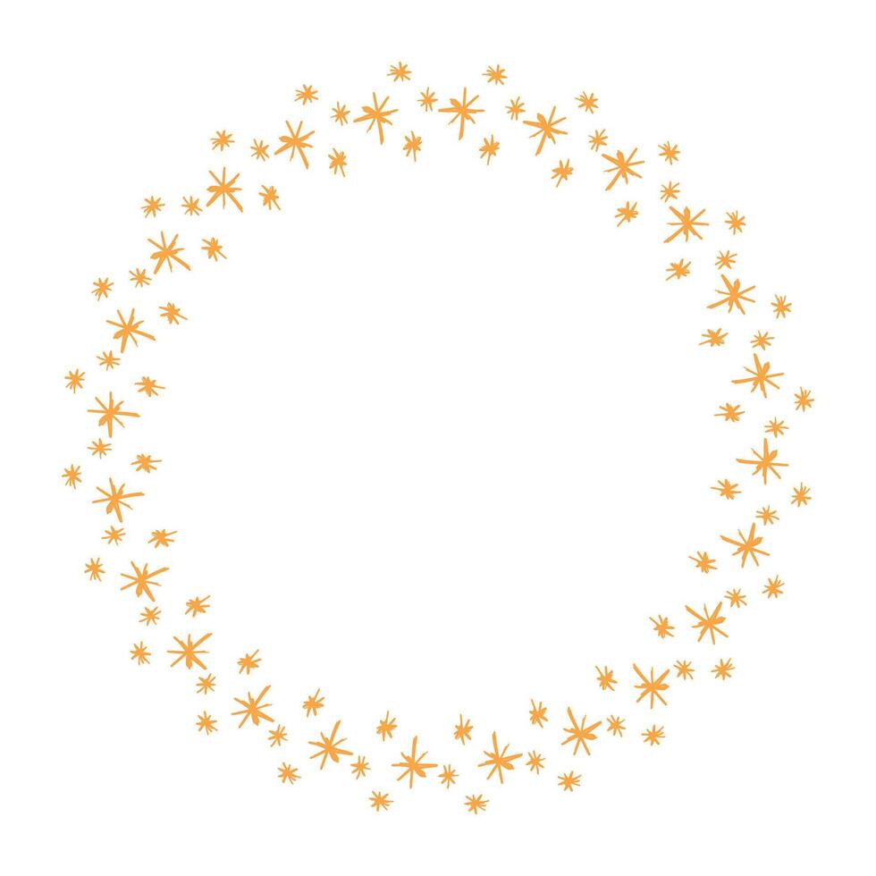 Vector stars frame. round border frames with star