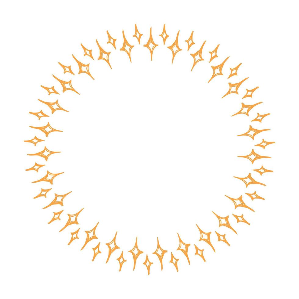 Vector stars frame. round border frames with star