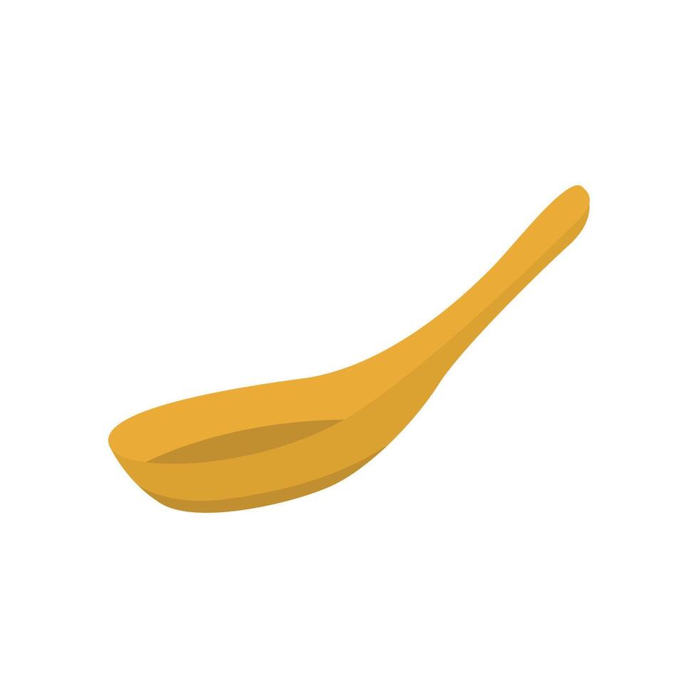 Vector wooden spoon icon vector illustration