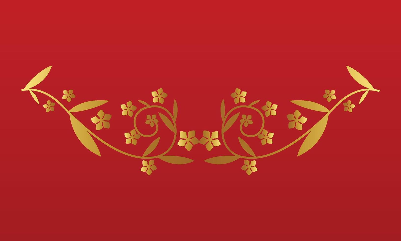 vector oriental estilo ola modelo en rojo antecedentes con dorado Cereza florecer flowr