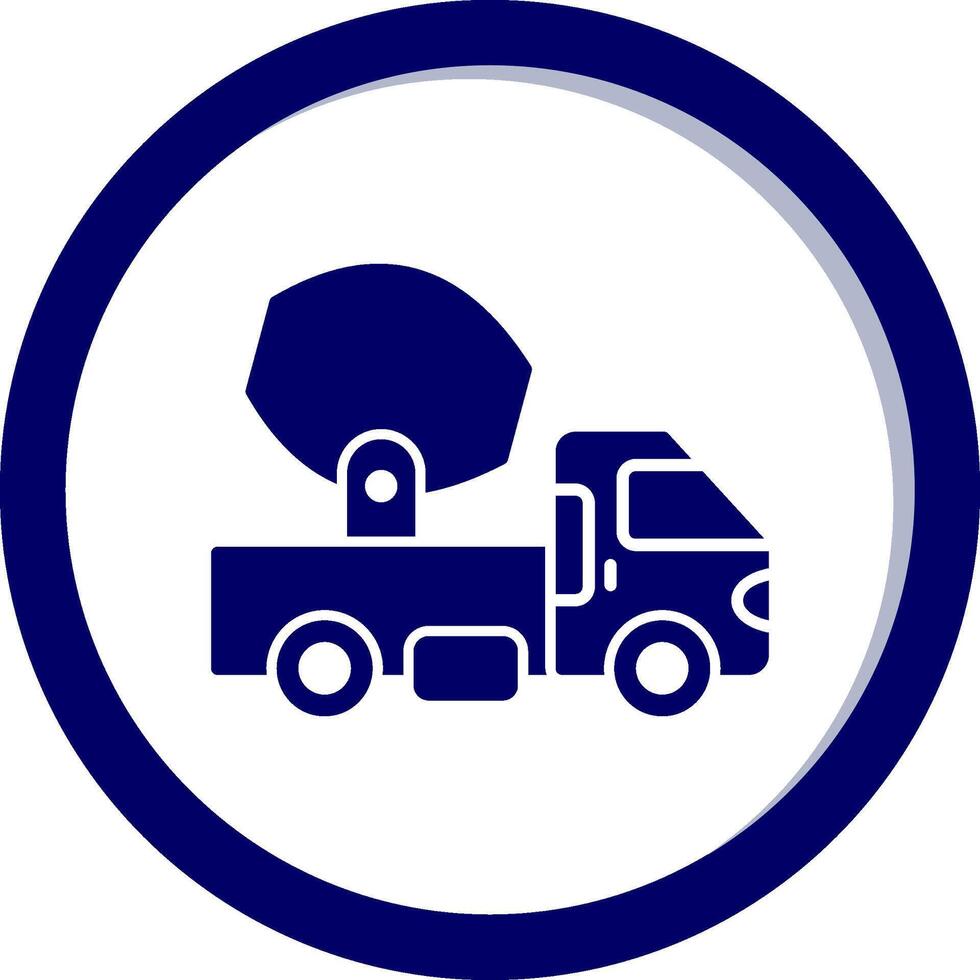 Cement Truck Vecto Icon vector