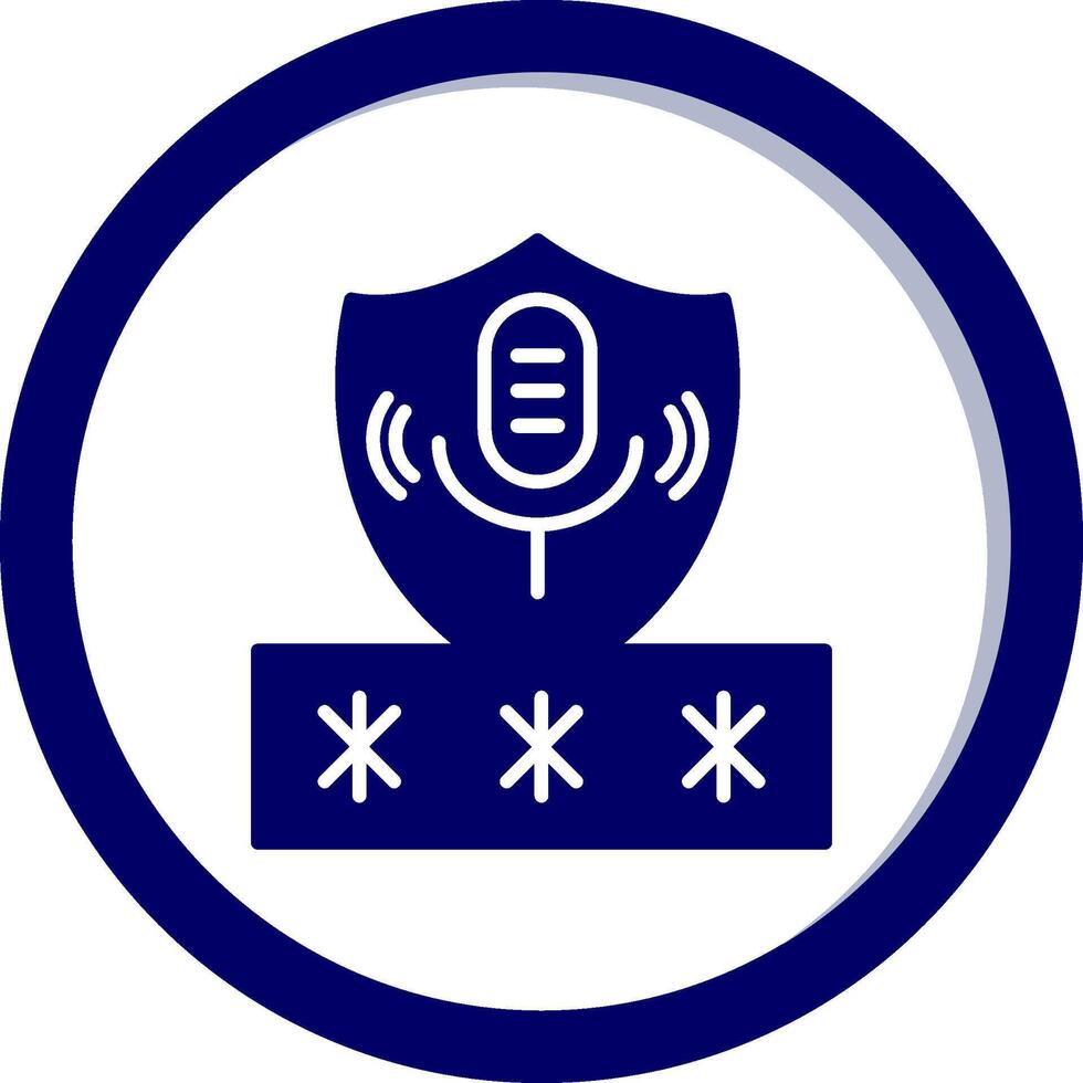 Voice Access Security Vecto Icon vector