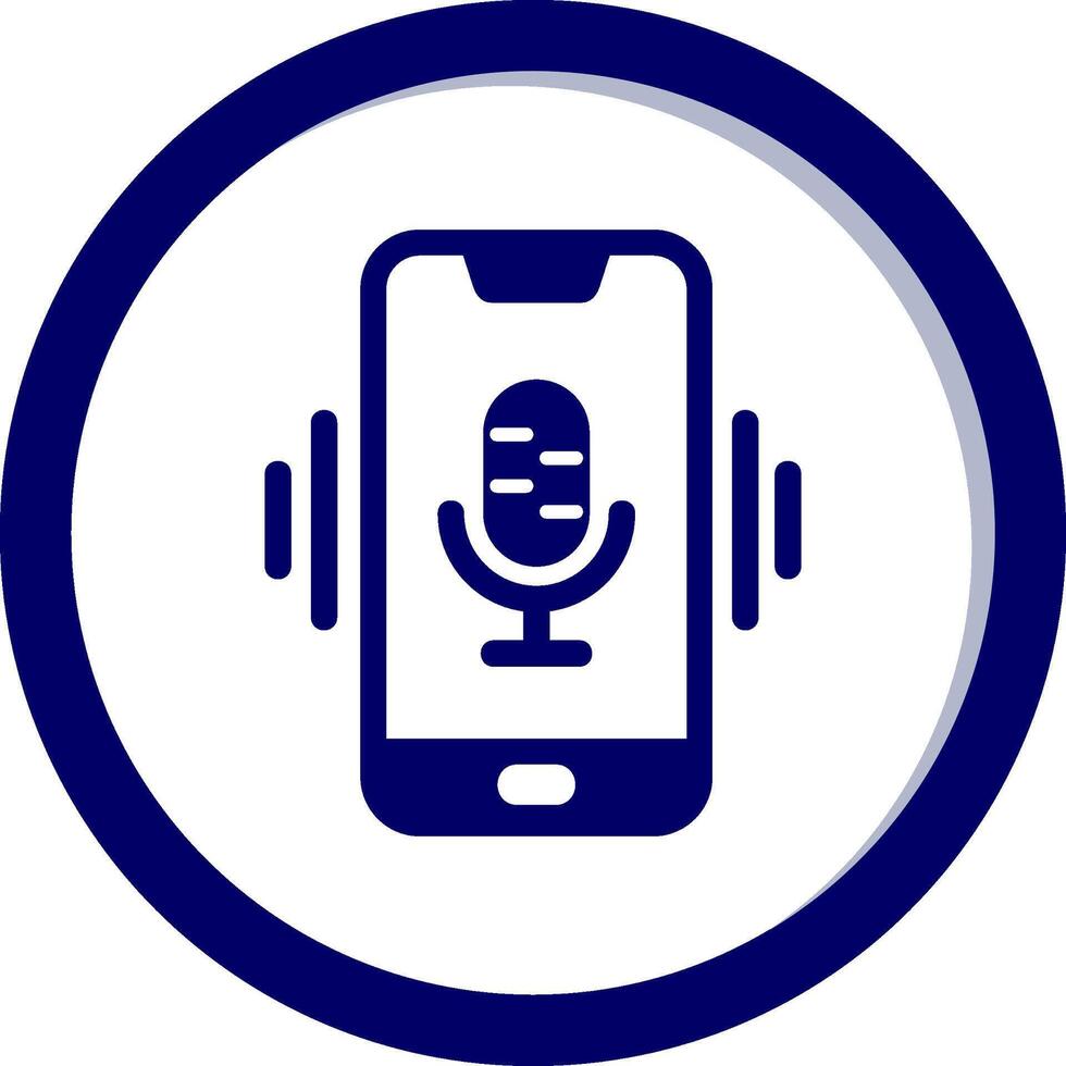 Mobile Voice Assistant Vecto Icon vector