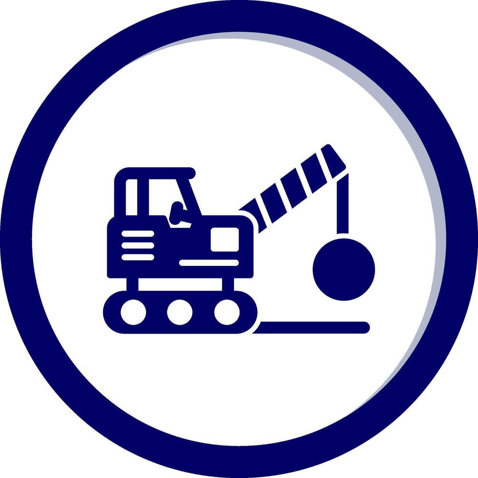 Demolition Truck Vecto Icon vector