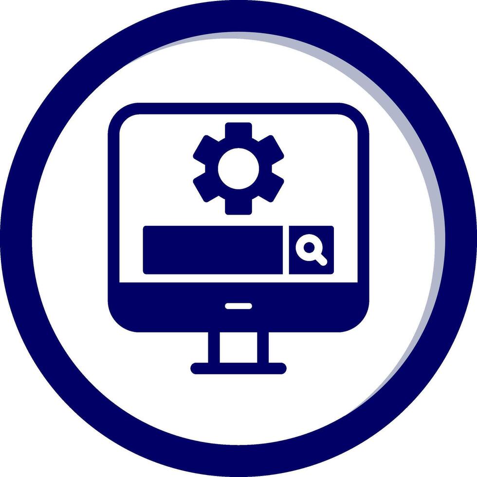 Computer Search Engine Vecto Icon vector