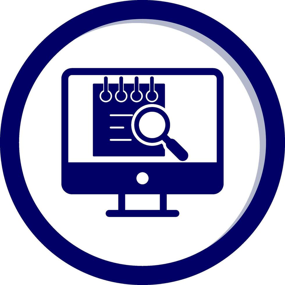 File Search Computer Vecto Icon vector