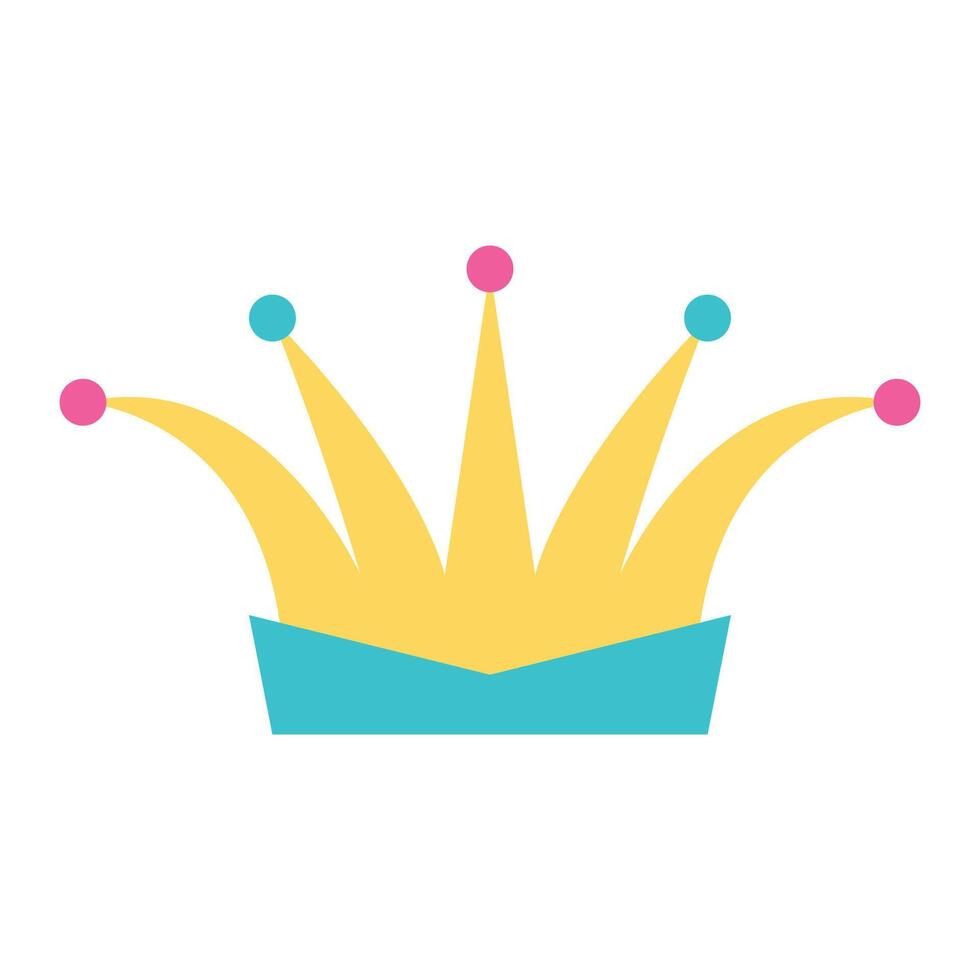 vector flat princess tiara on white background