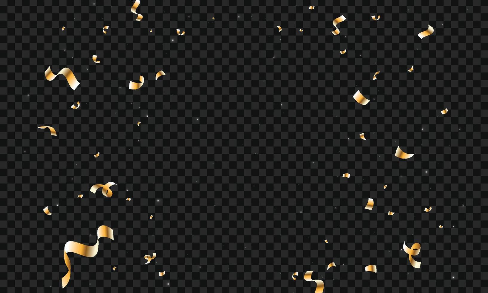 Vector realistic golden confetti background design