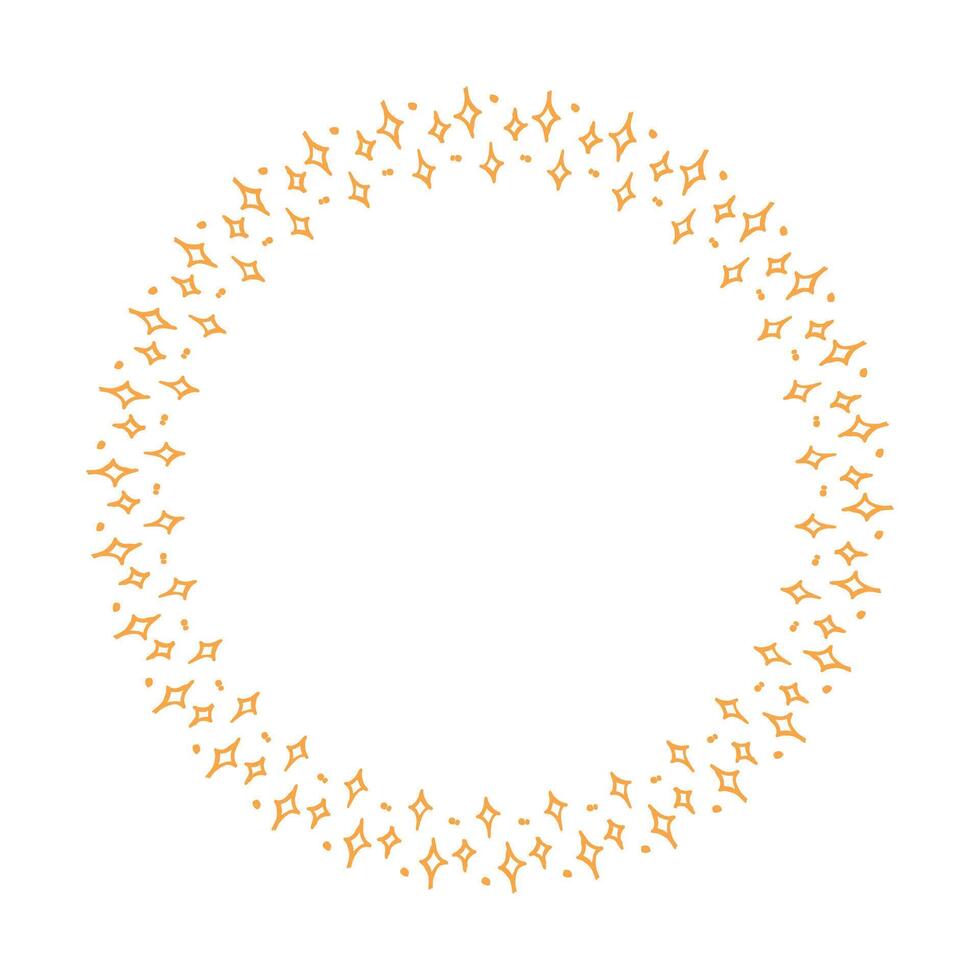 Vector stars frame. round border frames with star