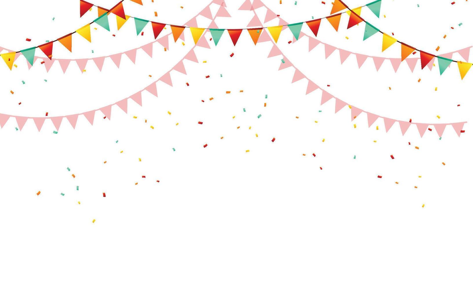 Vector confetti vector illustration festive background party concept flying ribbons isolated