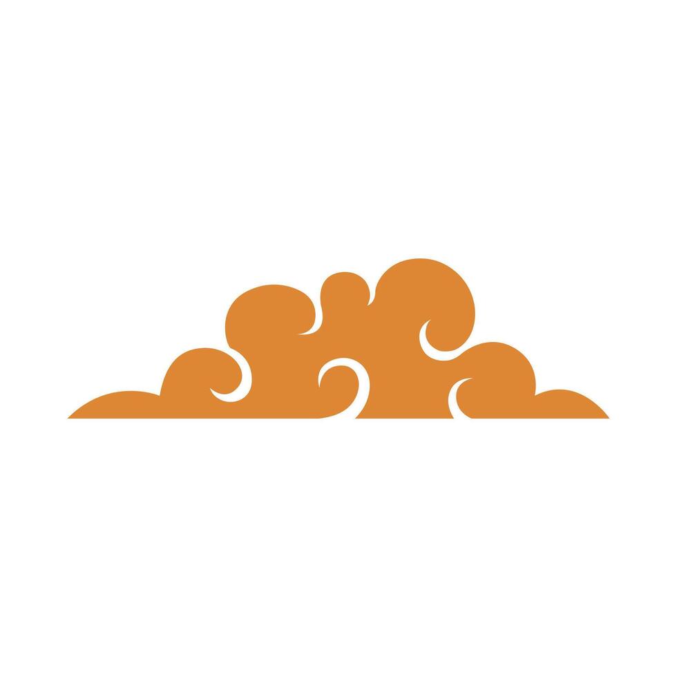 vector traditional chinese cloud on white background