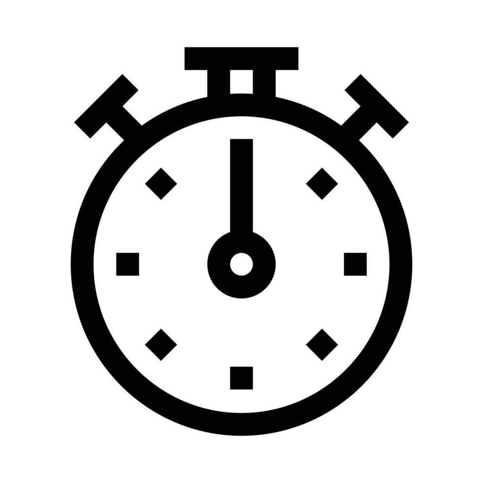 vector alarma reloj icono hora negro símbolo recordatorio firmar