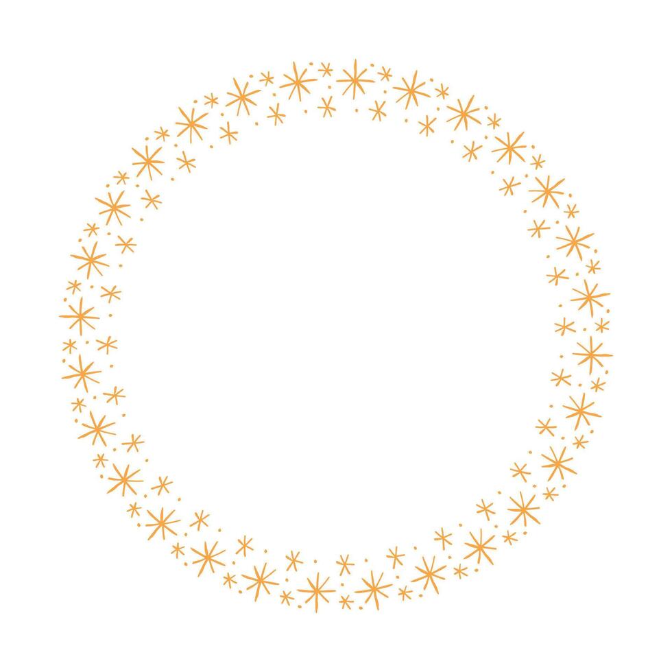Vector stars frame. round border frames with star