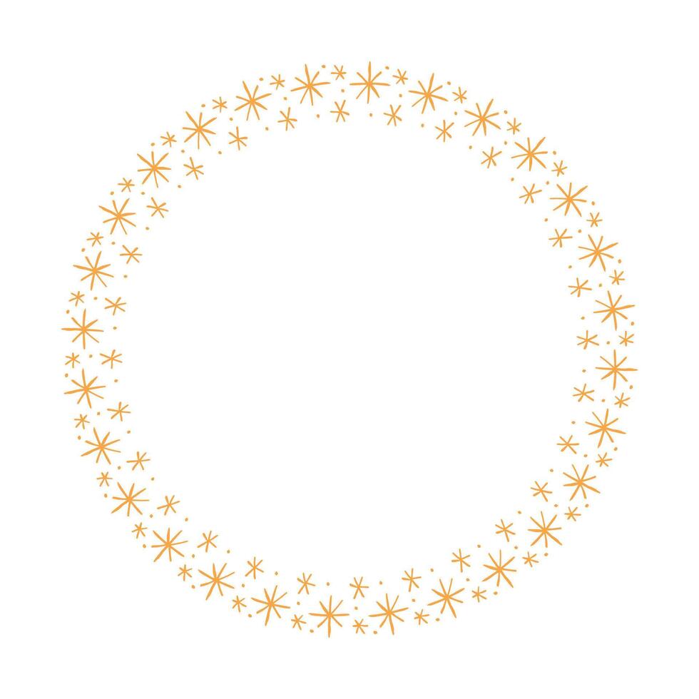 Vector stars frame. round border frames with star