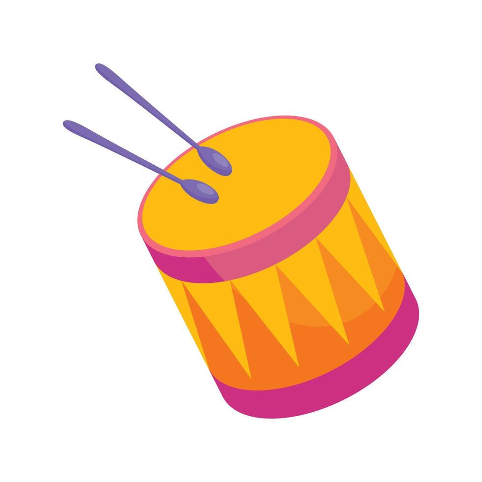 Vector drum vector isolated icon. drum emoji illustration. drum vector isolated emoticon