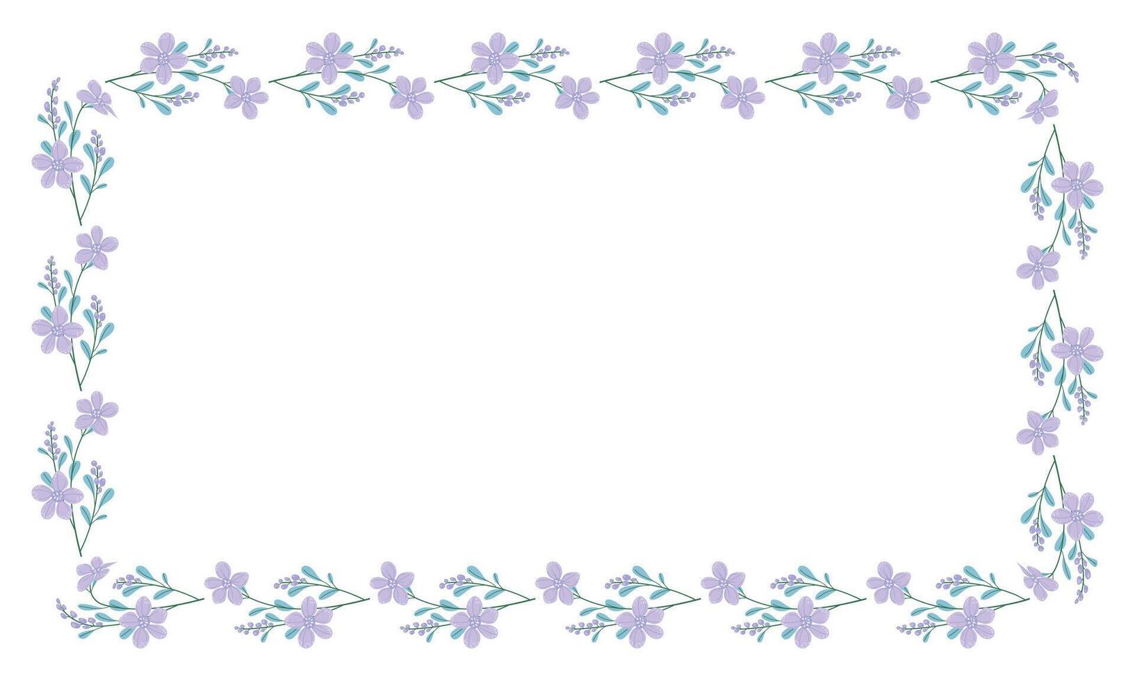 vector mano dibujado floral marco en blanco antecedentes