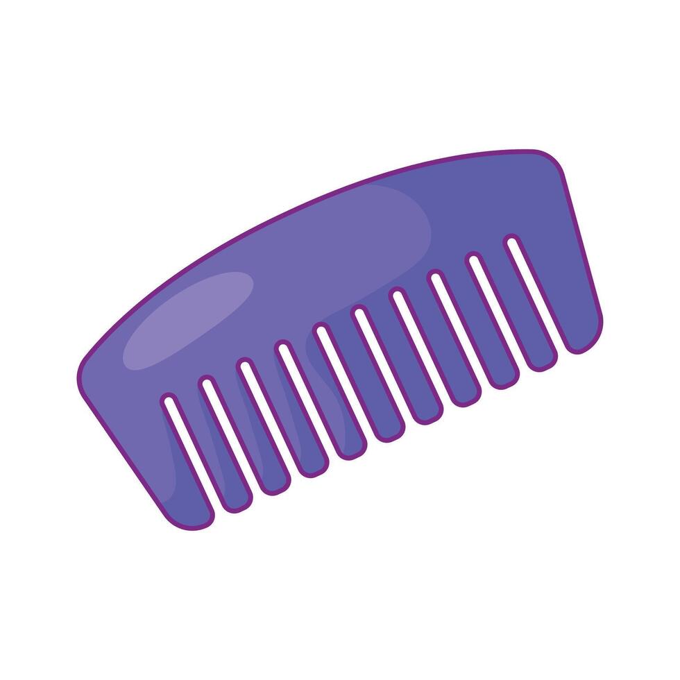 Vector toothed comb icon in cartoon style isolated on white background accessory symbol