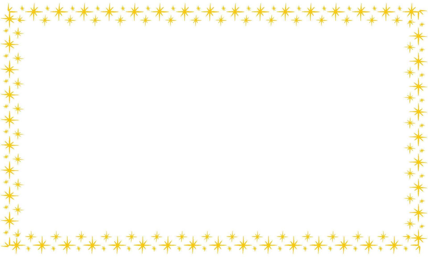 Vector border frame with star on white background