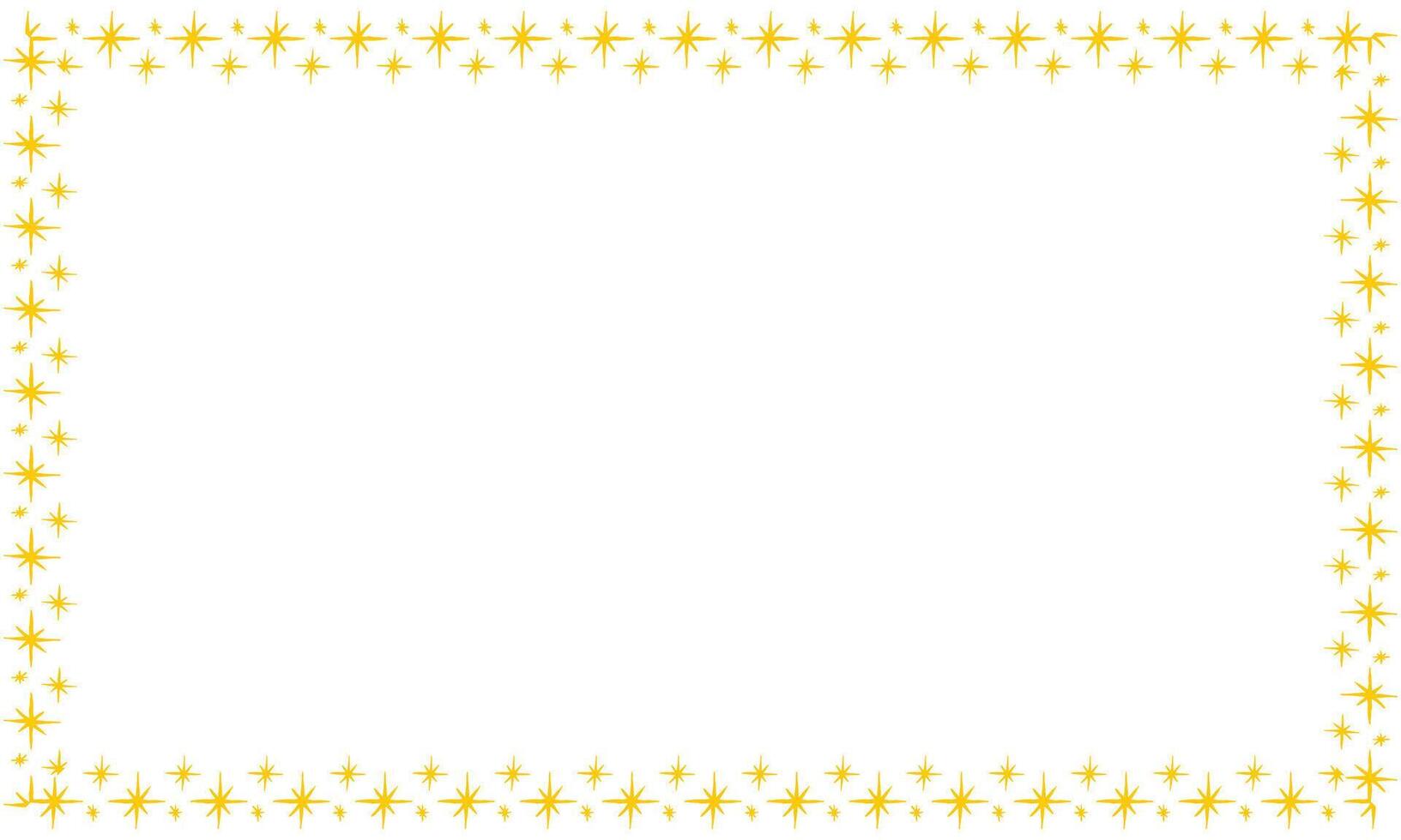 Vector border frame with star on white background