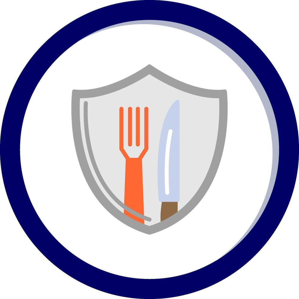 Cutlery Shield Vecto Icon vector