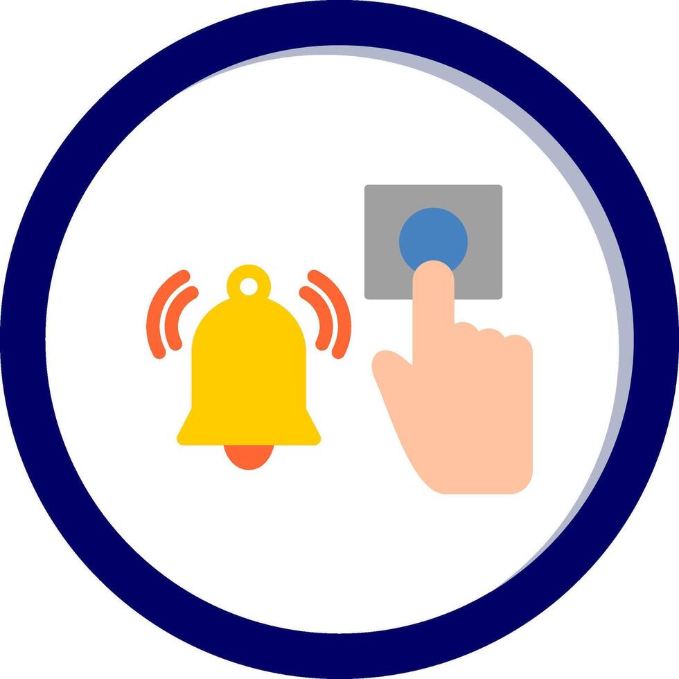 Emergency Alarm Button Vecto Icon vector