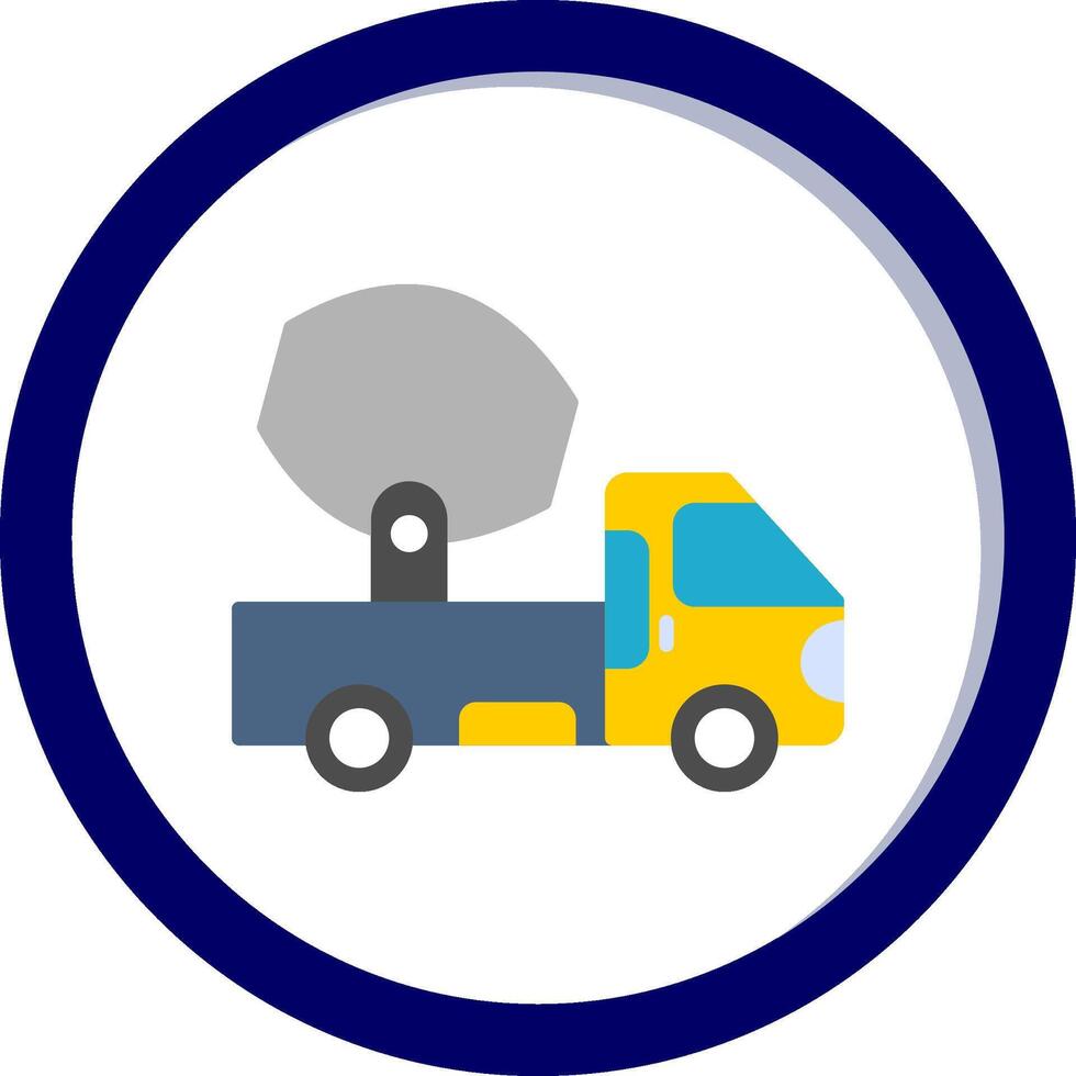 Cement Truck Vecto Icon vector