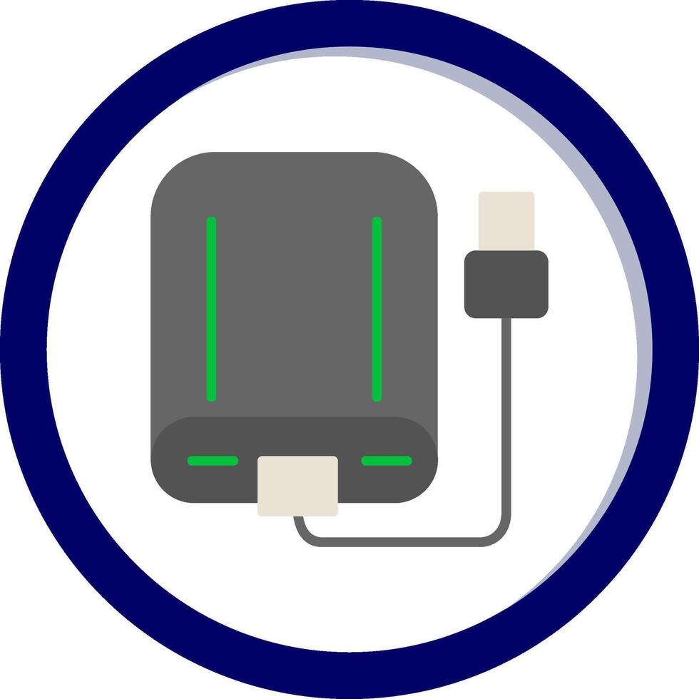 External Hard Drive Vecto Icon vector