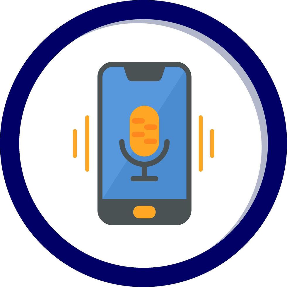 Mobile Voice Assistant Vecto Icon vector