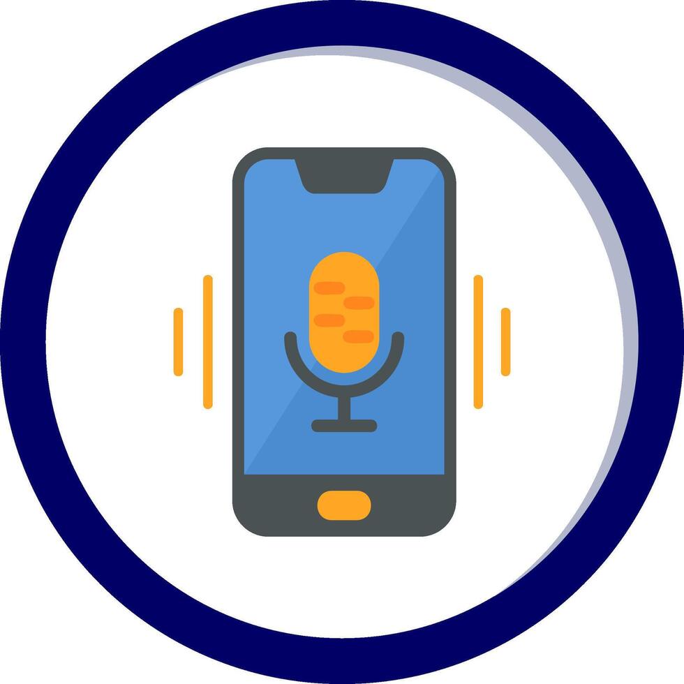 Mobile Voice Assistant Vecto Icon vector