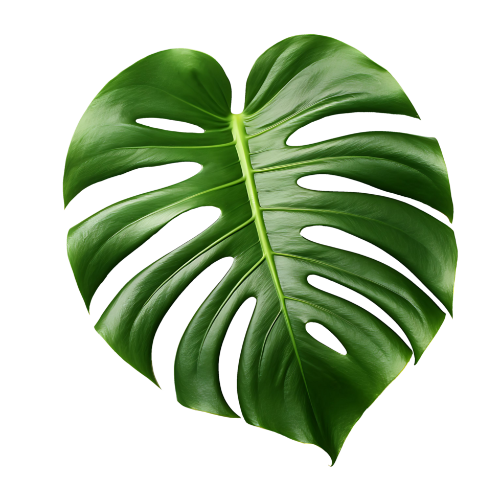 AI generated Exotic Simplicity, Monstera Leaf in Transparency png