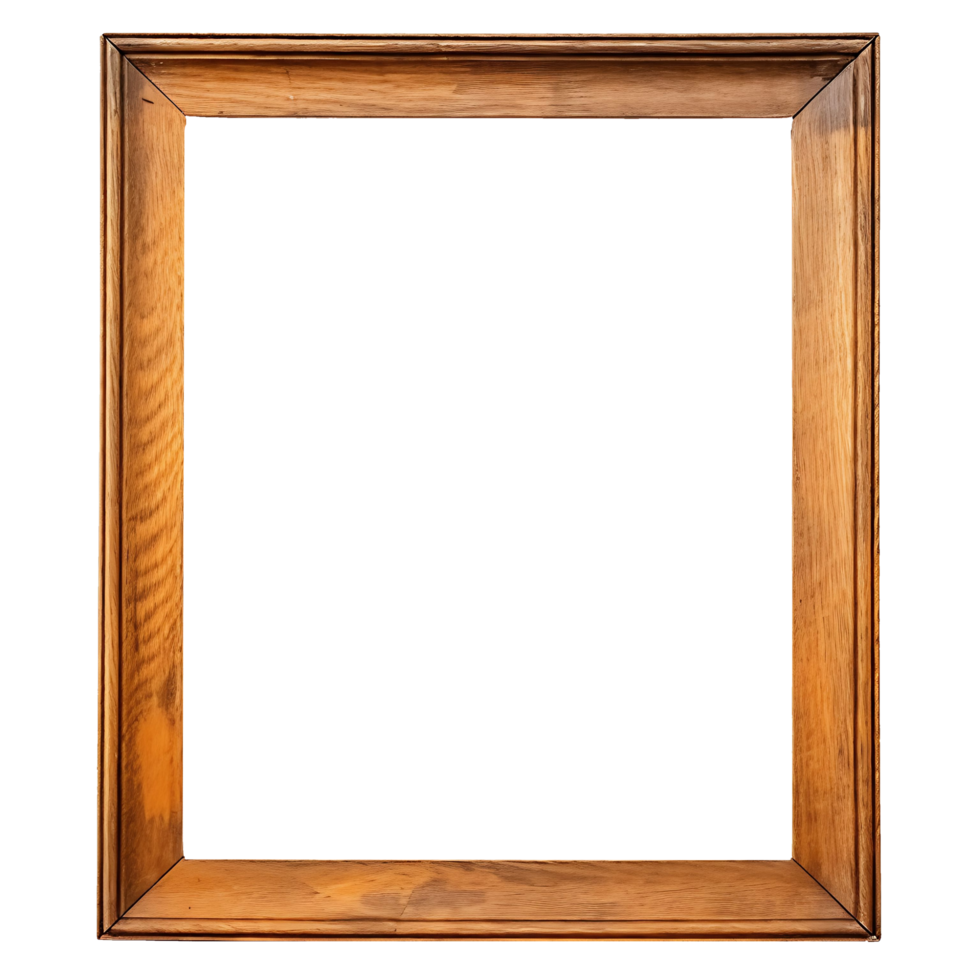 AI generated Square Cut Out Picture Frame, Transparent Background png