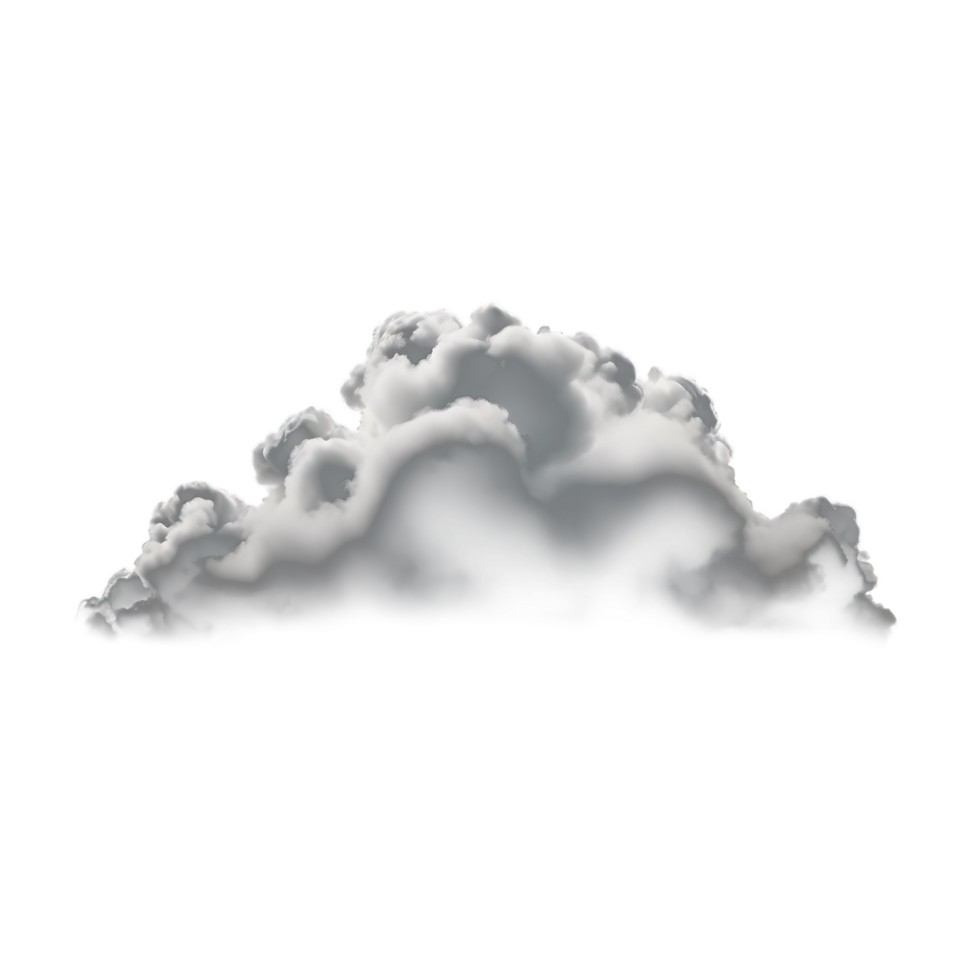 AI generated Clean and Clear White Cloud on Transparent Background png