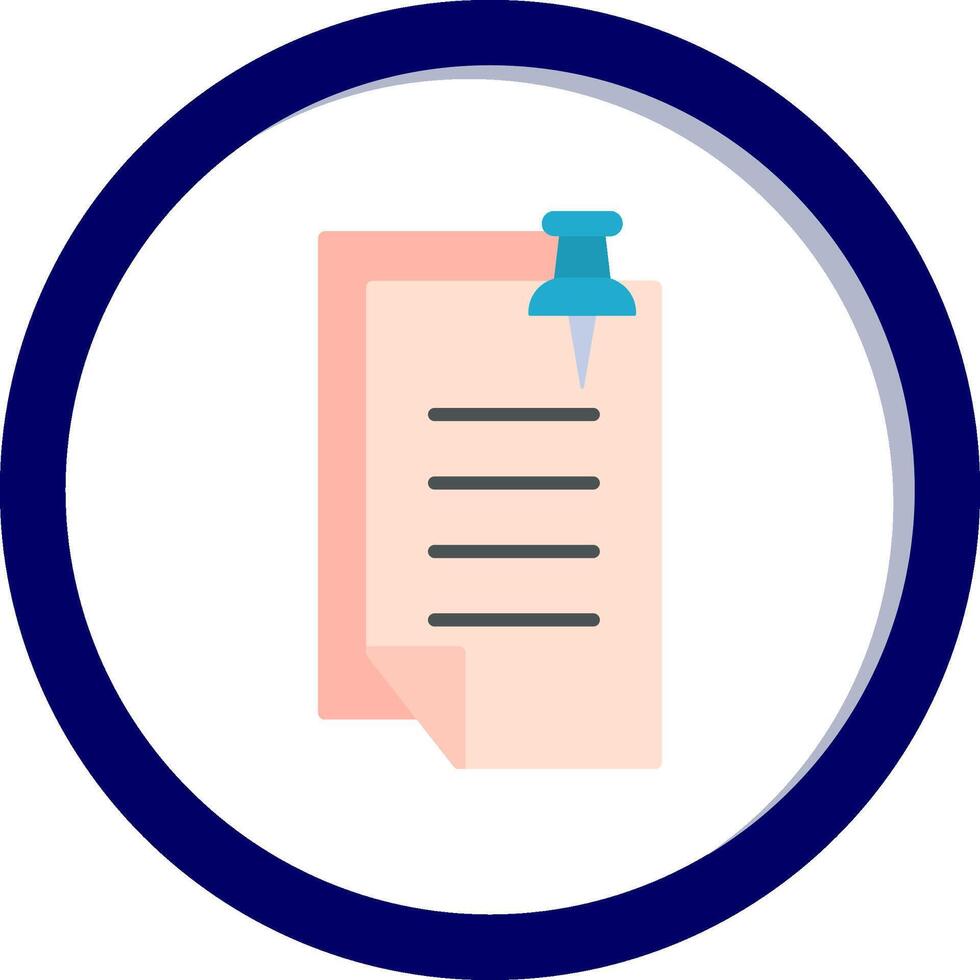 Pin Notes Vecto Icon vector