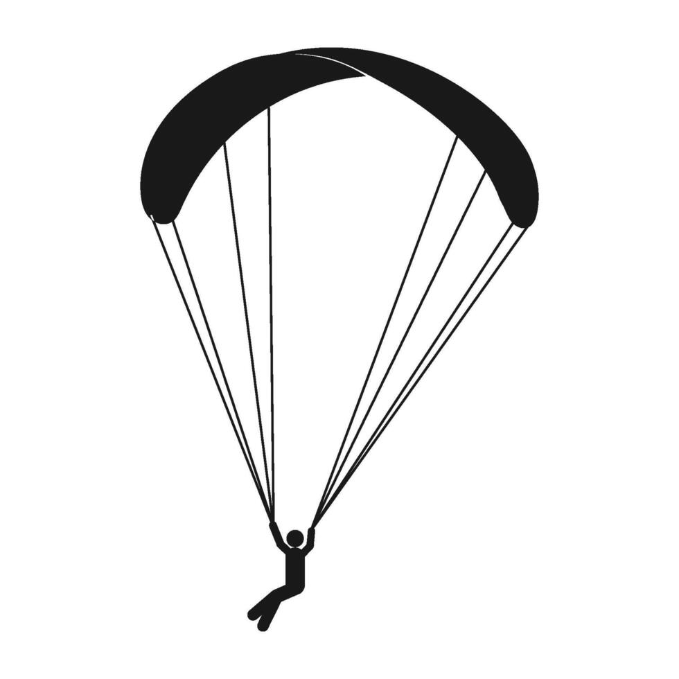 parapente icono vector