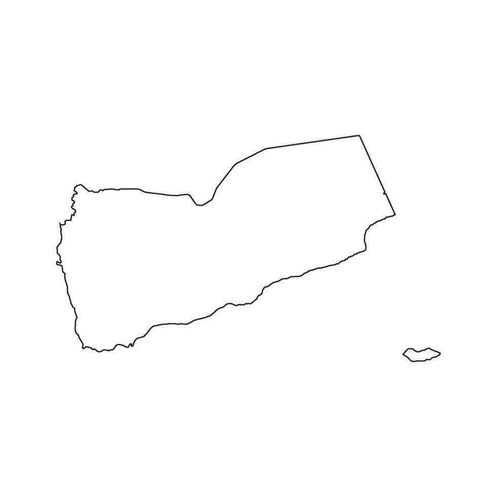 Yemen mapa icono vector