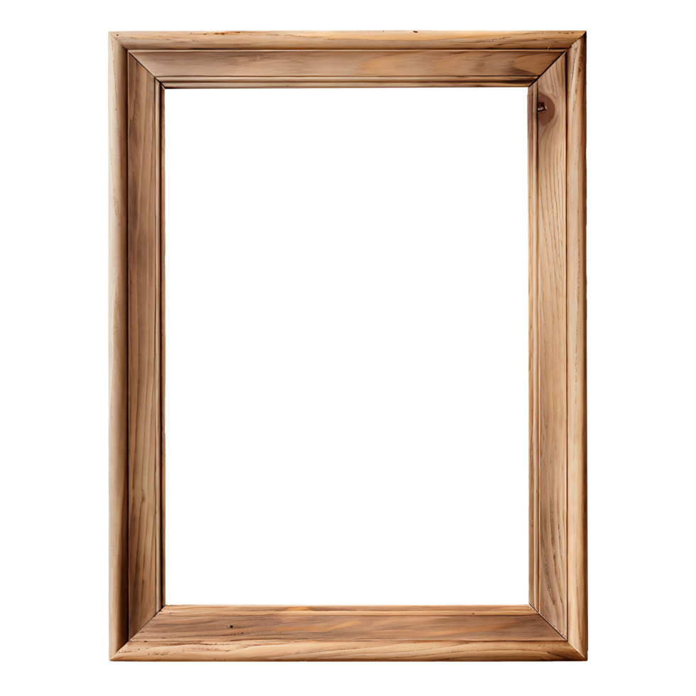AI generated Clear Cut Elegance, Square Picture Frame on Transparency png