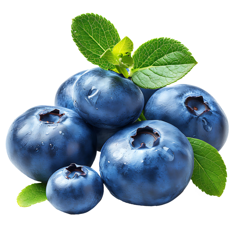 AI generated Contemporary Clarity, Blueberry Cutout on Transparent Background png