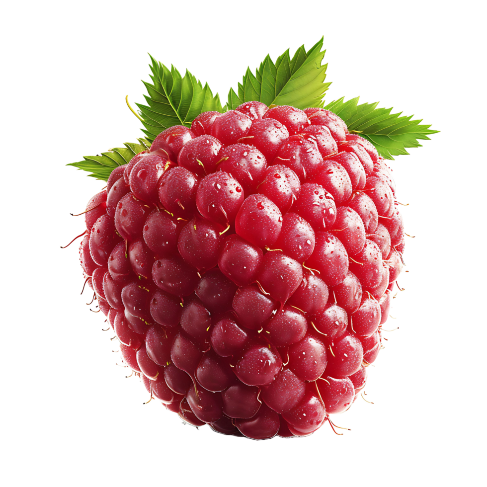 AI generated Raspberry Elegance, Cut Out on Transparent Background png