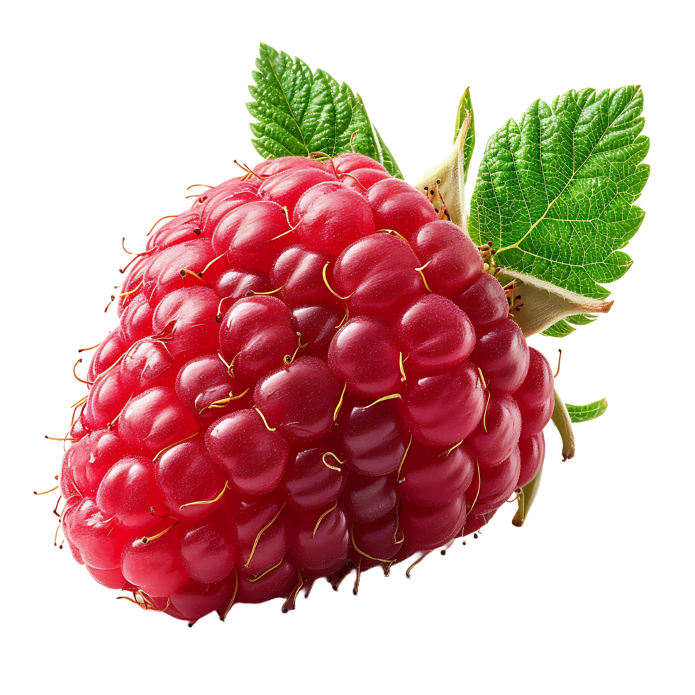 AI generated Clear Cut Delight, Raspberry Isolated on Transparent Canvas png