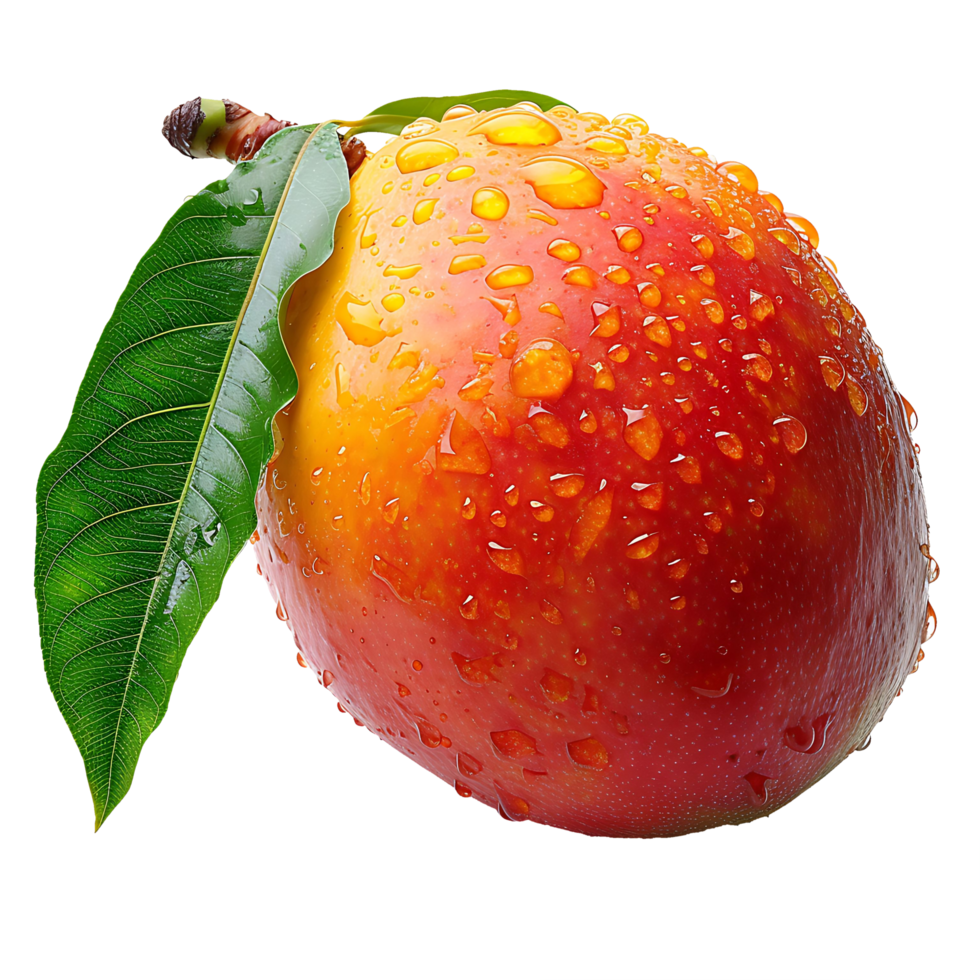 AI generated Minimalist Mango Cutout on a Clear Background png