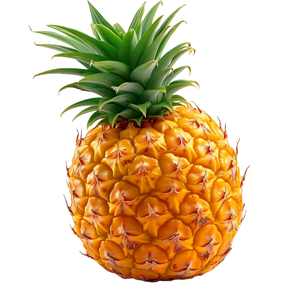AI generated Minimalist Pineapple Cutout on a Clear Background png