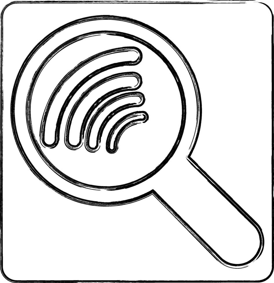 Magnifying glass icon with wifi connection design decoration. vector