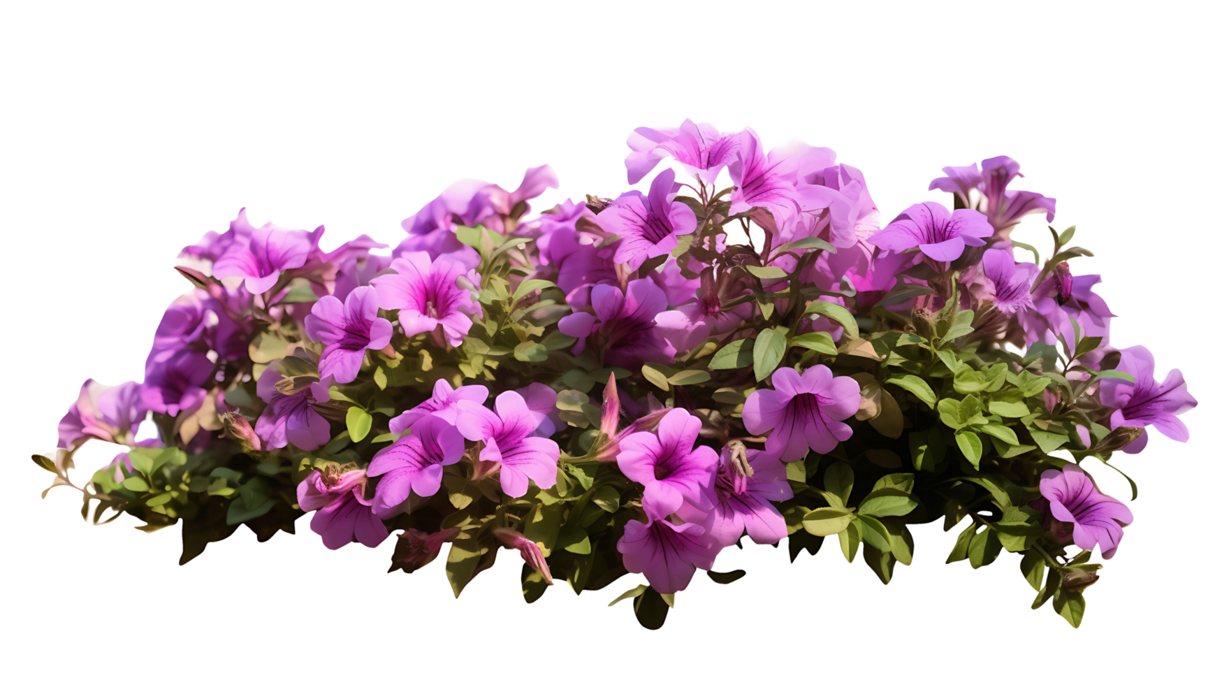 AI generated Isolated Flowerbed with Pink Blossoms png