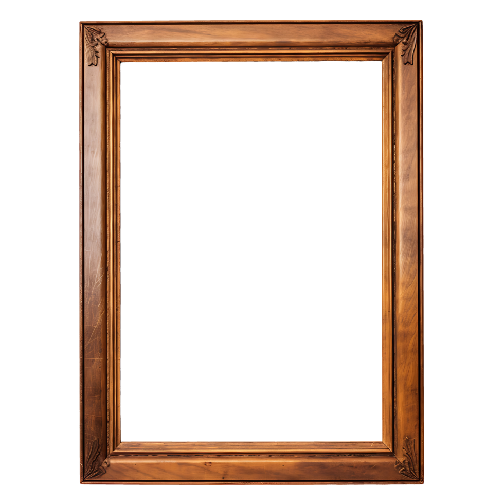 AI generated Minimalist Square Frame Cut Out on Transparent Canvas png