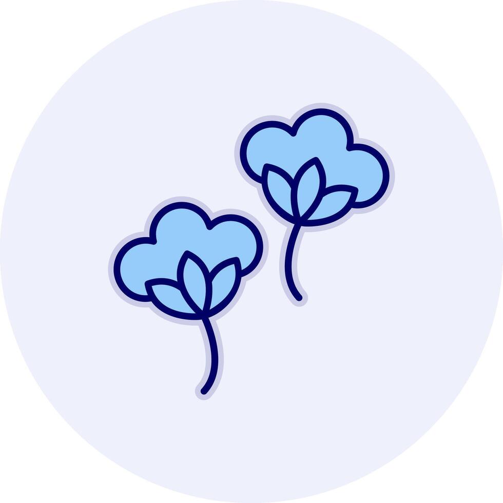 algodón flores vecto icono vector