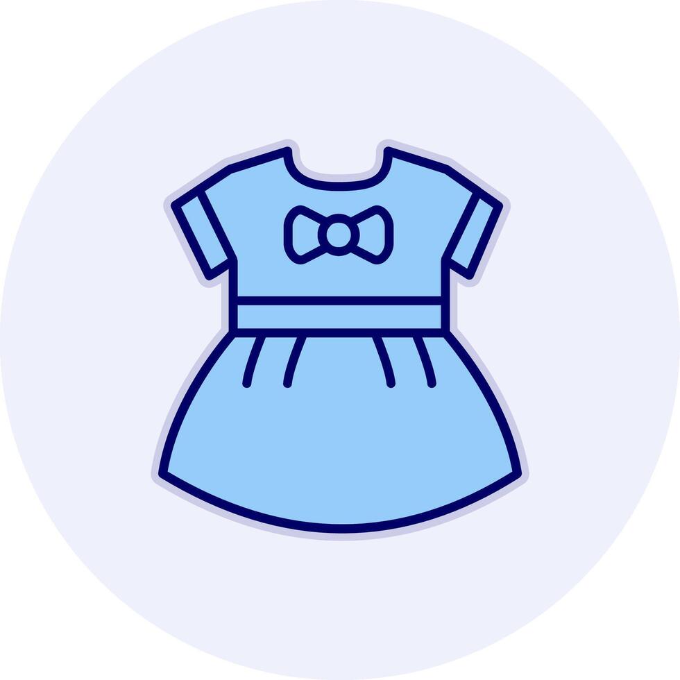 Baby Girls Dress Vecto Icon vector