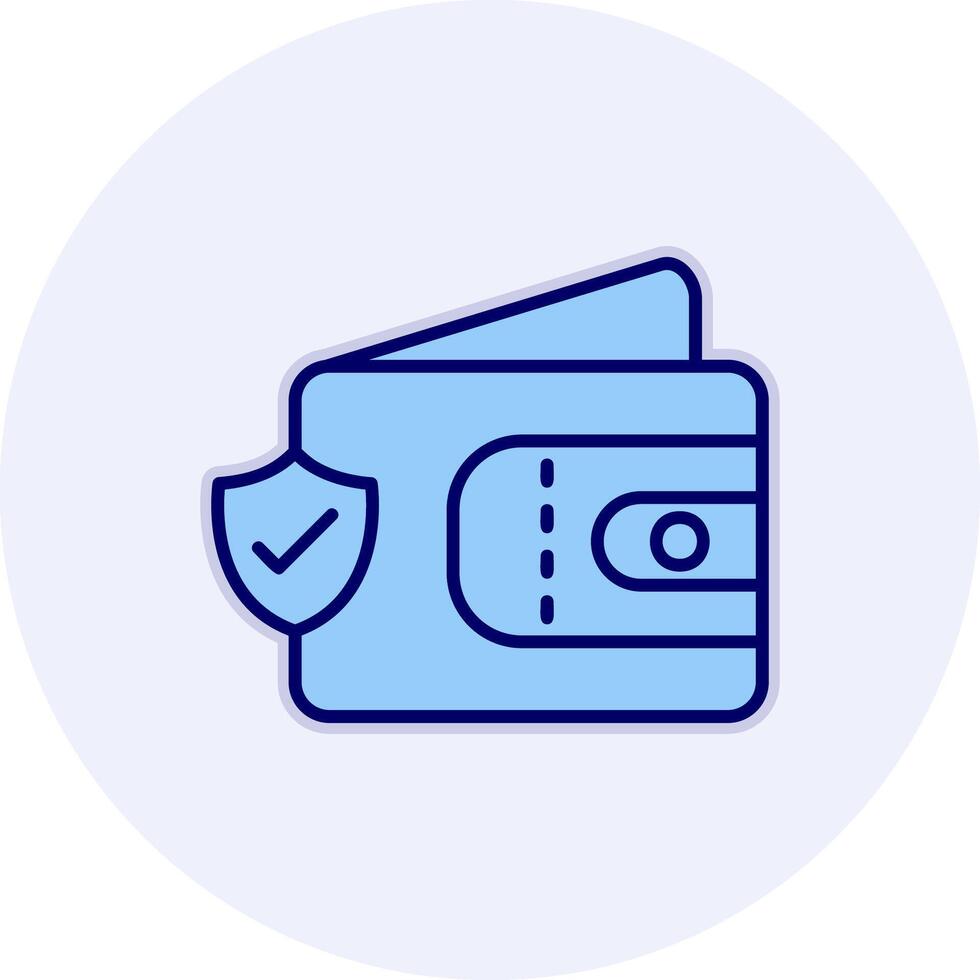 billetera seguro vecto icono vector